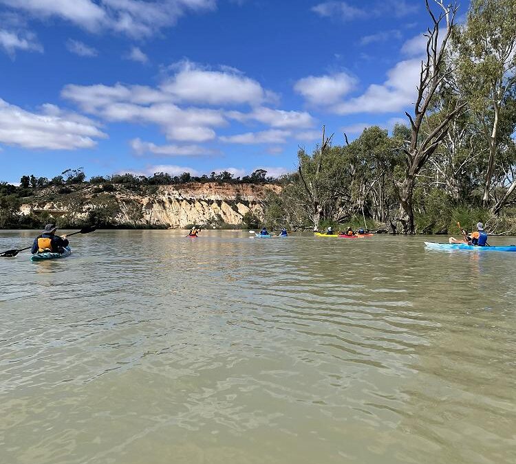 Students navigate river, creek, lock and rock weir on three-day kayaking camp